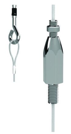 PROTEC.class 05106143 PSABAT2x45 Betona M6 Trapez M8 45kg/2m rope suspension