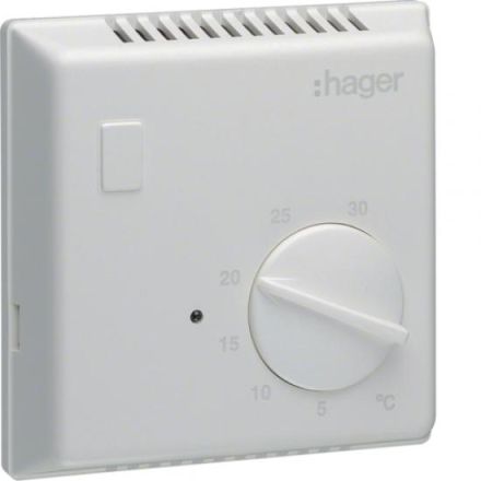 Hager EK053 room thermostat bimetal with normally open contact + LED