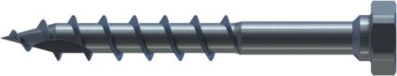 Reisser R0T571S121-1000809-1 HBS hexagonal wood construction screw, TX 40, TG, ETA, 10.0 x 80, steel, galvanized, blue, 1x sliding, pack of 50