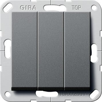 Gira 283028 rocker switch on/off 3-way system 55 anthracite