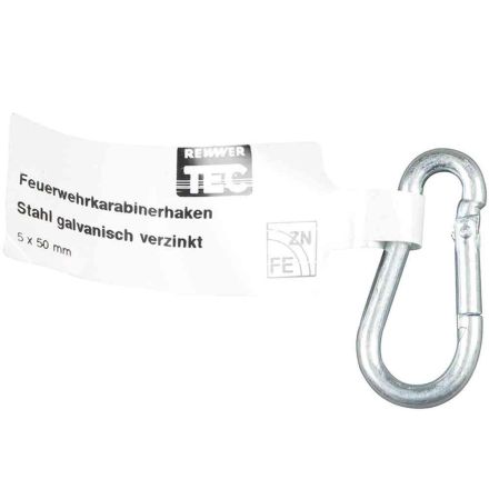 REWWER-TEC 265163 EAN fire brigade carabiner.5x50 galvanized