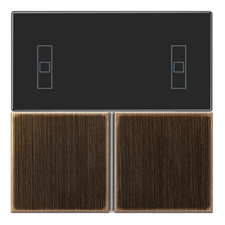 JUNG ME4093TSAAT button set F40 series LS | for compact room controller | antique brass