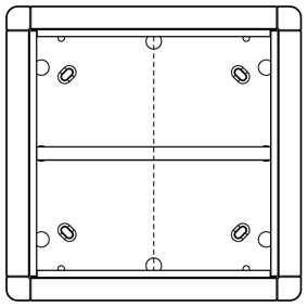 Ritto 1883530 surface-mounted frame 4 module slots square, titanium