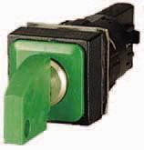 Eaton Q18S1R-GN key switch, 2 positions, green, latching, 062151
