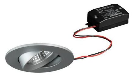 Brumberg 38453683 230V AC 6W 3000K silver LED recessed ceiling spotlight