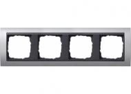 Gira 021406 4-way cover frame for anthracite Gira Event color aluminum