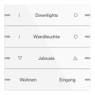 GIRA 5034903 rocker set writable for touch sensor 4 | 4-way | pure white glossy