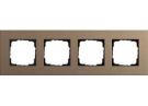Gira 0214221 4-way cover frame Gira Esprit Lin.Mplx.Light brown