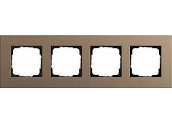 Gira 0214221 4-way cover frame Gira Esprit Lin.Mplx.Light brown