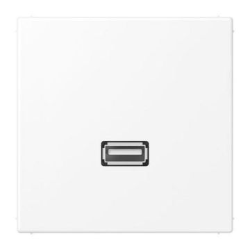 Jung MALS1122WWM Multimedia connection system USB 2.0, LS series, snow white matt
