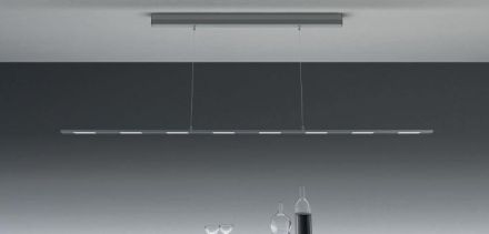 L&S 2000157 pendant light Emotion 1200 mm, stainless steel look