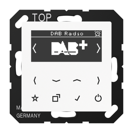 Jung DABAWW Smart Radio DAB+, AS/A series, alpine white