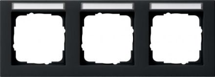 Gira 109309 3-way horizontal BSF E2 black cover frame