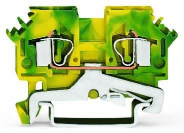 Wago 281-607 4qmm green-yellow 2 conductor fuse terminal