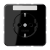 Jung CD1520NASW SCHUKO socket, 16 A 250 V ~, with label field, Duroplast, CD series, black