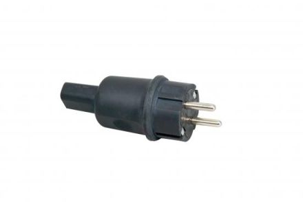 Kopp 170516048 solid rubber 16A 250V black SCHUKO plug