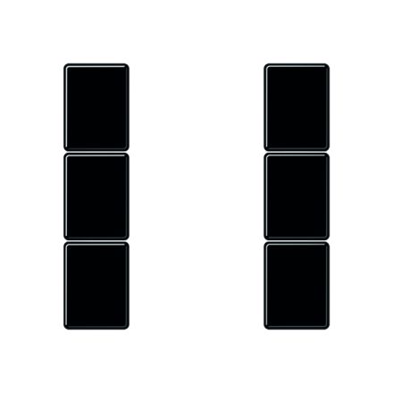 JUNG A503TSASW button set F50 series A | 3-way | black