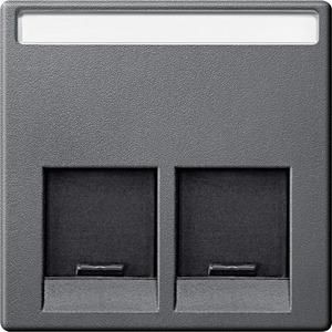 MERTEN MEG4574-0414 central plate 2-way anthracite System M