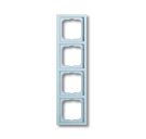 Busch-Jaeger 1724-183K future® linear cover frame, 4-way frame aluminum silver