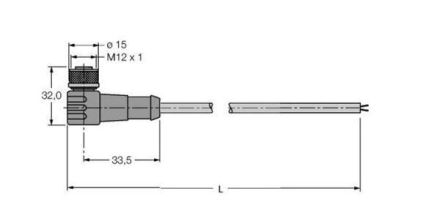 Turck 6914131 WKSW451-6M connection cable