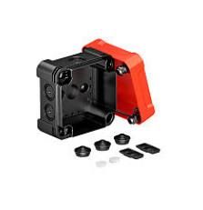 OBO Bettermann X04 SW-RO 114x114x78 black, cover red cable junction box, 2005148