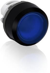 ABB Stotz-Kontakt MP1-11L, illuminated pushbutton actuator blue, flat momentary, front ring plastic black, 1SFA611100R1104