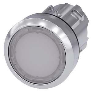 Siemens 3SU1051-0AA60-0AA0 push button illuminated 22mm round white