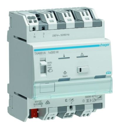 HAGER TXA661A dimming actuator KNX easy | 1x, 300W