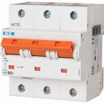 Eaton PLHT-B63/3 circuit breaker, 63A, 3p, B-Char , 248029