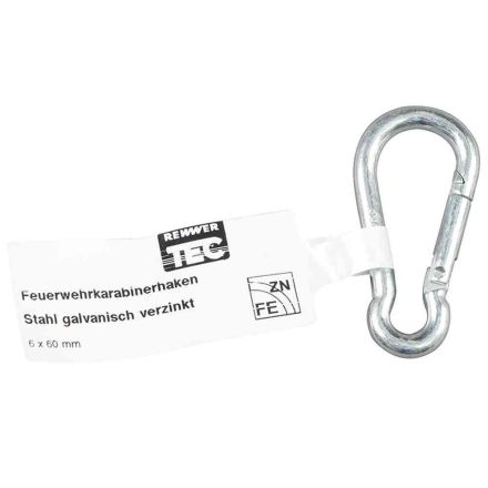 REWWER-TEC 265167 EAN fire brigade carabiner.6x60 galvanized