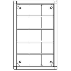 Ritto 1882170 flush-mounted frame 15 module slots, white