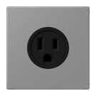 Jung LC521-15203 socket, US standard NEMA, 15 A 125 V ~, screw terminals, without claws, thermoplastic painted, LS series, gris 31 ( LC32011 )