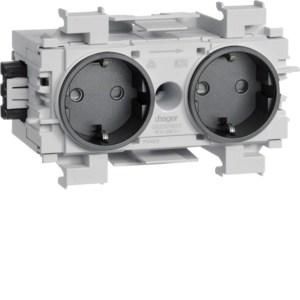 TEHALIT GS20019011 2-way socket graphite black