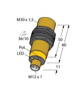 Turck 2506100 BC10-S30-VP4X-H1141 Capacitive sensor