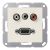 Jung MAA1072 Multimedia connection system Cinch audio / mini jack 3.5 mm / VGA, AS series, white