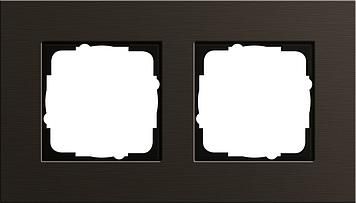 Gira 0212127 2-way cover frame Gira Esprit aluminum brown