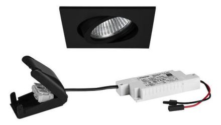 Brumberg 39485083 230V AC 6W d2w black LED recessed ceiling spotlight