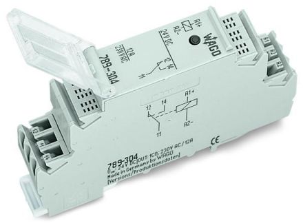 Wago 789-508 230VAC 12A 1W in series installation. Switching relay module