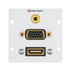 Kindermann 7444000586 HDMI VGA Audio connection panel