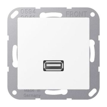 Jung MAA1122WWM Multimedia connection system USB 2.0, Series A, snow white matt