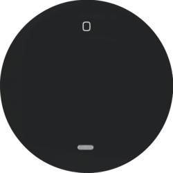 Berker 16242045 rocker with clear lens and imprint '0' black, glossy Berker R.1/R.3