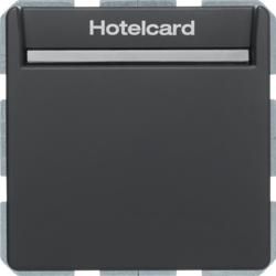 Berker 16406096 Relay switch with central piece for hotel card anthracite including Berker Q.1/Q.3