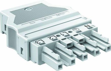 OBO Bettermann 6108962 5-pin WINSTA 76x55x17 PA white socket part