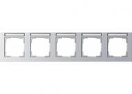 Gira 109525 5-way cover frame BSF horizontal Gira E2 color aluminum