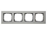 Gira 214335 cover frame 4-way flat E2 stainless steel