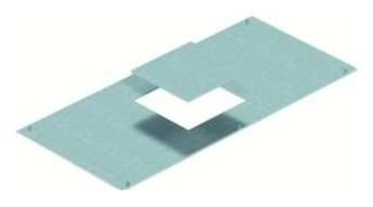 OBO Bettermann OKA/DG4/300 for duct system OKA2 device insert cover, 7402040