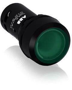 ABB Stotz-Kontakt CP2-13G-10 LED illuminated push button compact 1S green flat snap-on.. LED 230V AC/DC