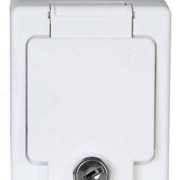 Kopp 105602008 Schuko socket 1-way AP-FR,16A,250V,2p,arctic