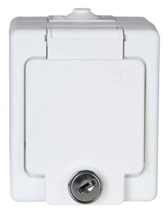 Kopp 105602008 Schuko socket 1-way AP-FR,16A,250V,2p,arctic
