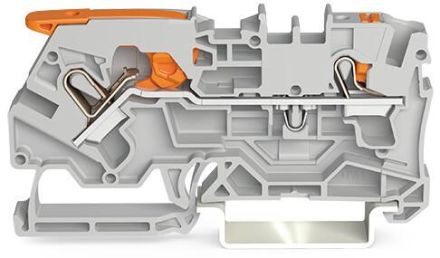 Wago 2104-5201 with lever and push button 2.5qmm grey 2-wire through terminal